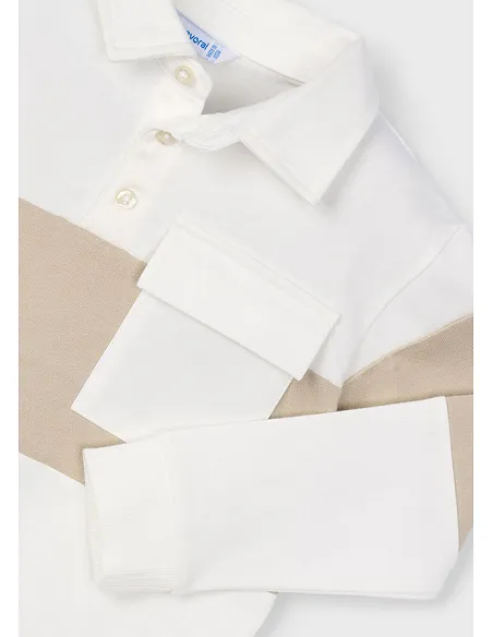 Polo m/l color block - Nata    | MAYORAL