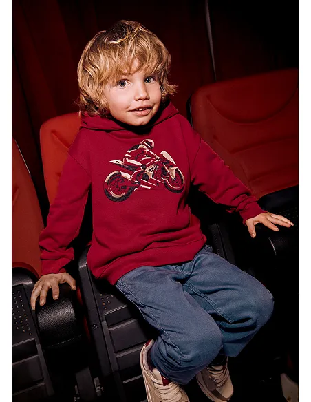 Pullover print relieve - Rojo      