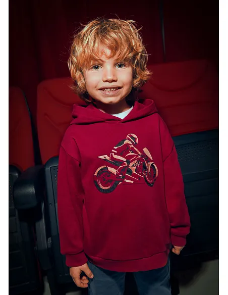 Pullover print relieve - Rojo      