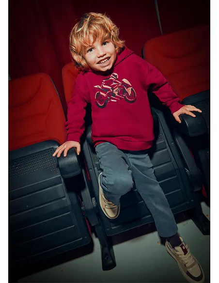 Pullover print relieve - Rojo      