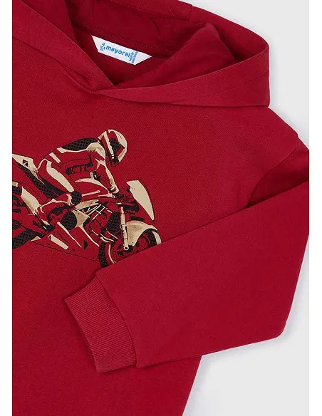Pullover print relieve - Rojo      