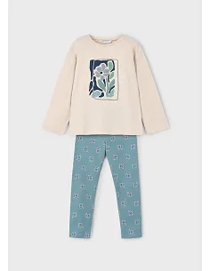 Conj. leggings estampado - Salvia    