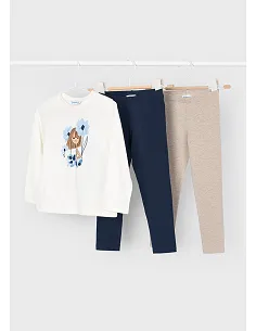 Conj. leggings 2 pantalones - Marino    