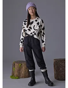 Pantalon largo jogger cargo - Negro     