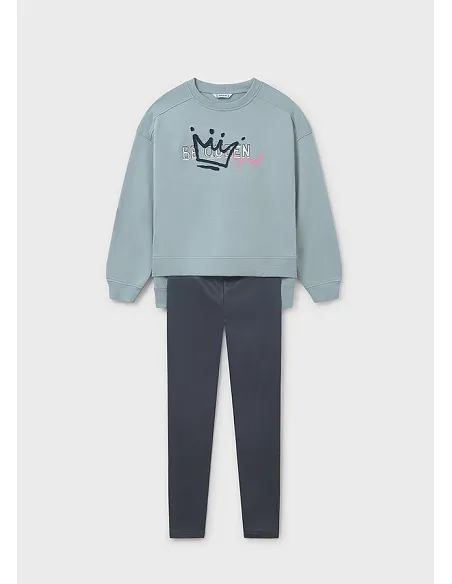 Conj. leggings pu - Petroleo  