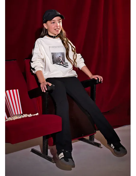 Conj. leggings flared - Negro     