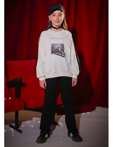 Conj. leggings flared - Negro     