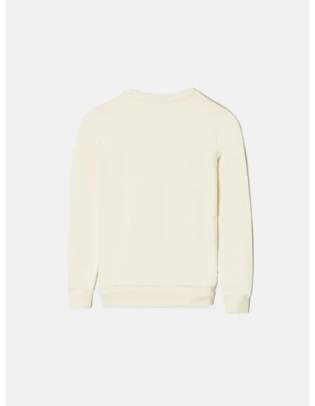 Sudadera kids raqueta media crema | SILBON