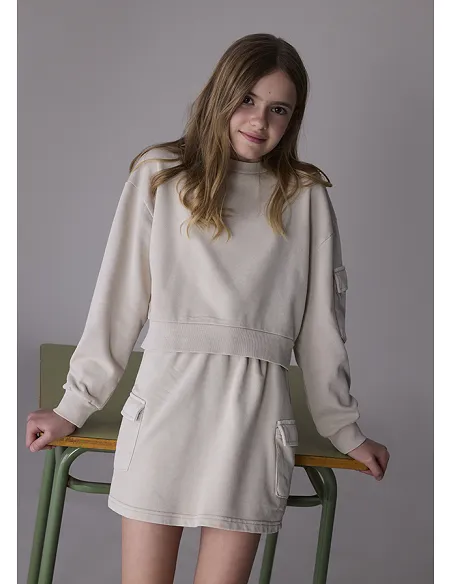 Conj. falda cargo - Arena    | MAYORAL