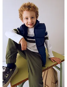 Conj. punto con chaleco - Azul-oliva | MAYORAL