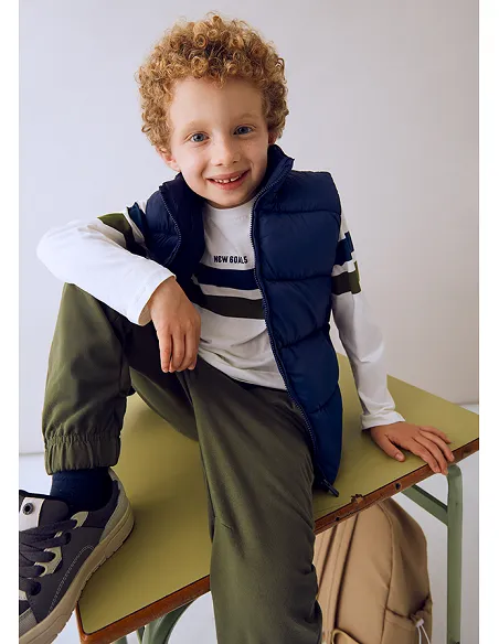 Conj. punto con chaleco - Azul-oliva | MAYORAL