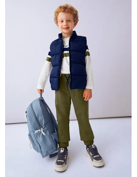 Conj. punto con chaleco - Azul-oliva | MAYORAL