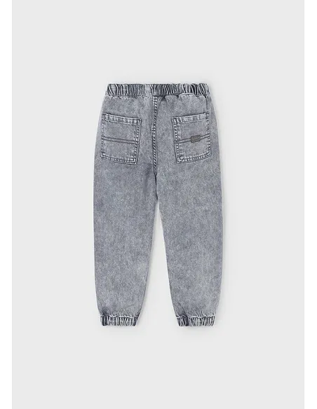 Pantalon denim parachute - Gris acido | MAYORAL