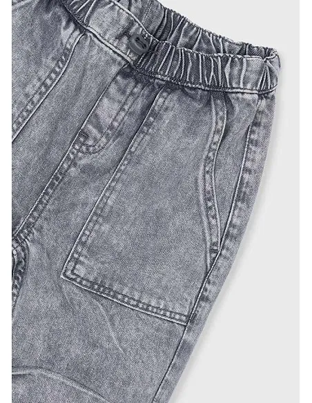 Pantalon denim parachute - Gris acido | MAYORAL