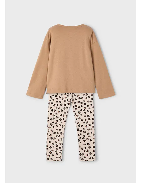 Conj. leggings estampado - Camel    | MAYORAL