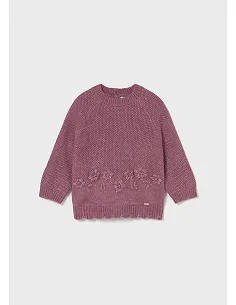 Jersey estructura flores - Rosado mez | MAYORAL