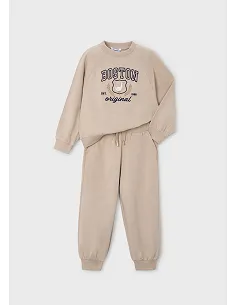 Chandal loose bordado - Avellana  | MAYORAL