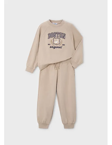 Chandal loose bordado - Avellana  | MAYORAL