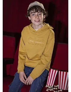 Pullover embossed con capucha - Honey    | MAYORAL