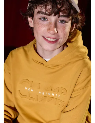 Pullover embossed con capucha - Honey    | MAYORAL