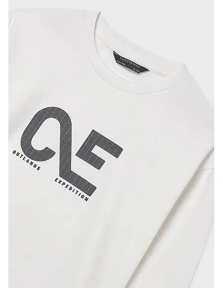 Camiseta m/l aplique - Nata    | MAYORAL