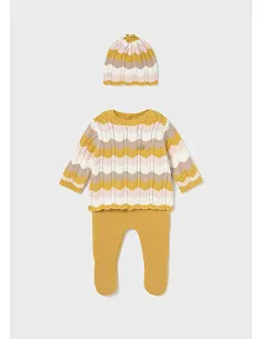 Conj. polaina y gorro tricot - Manzanilla | MAYORAL