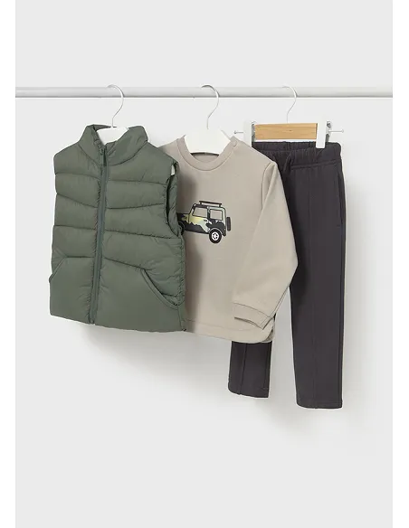 Conj. pant. pullover chaleco - Abeto    | MAYORAL