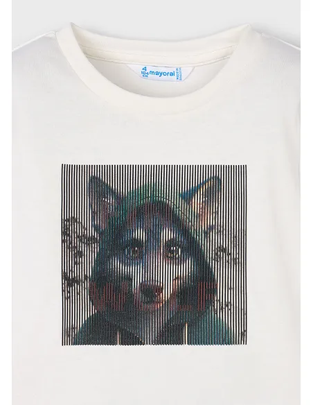 Camiseta m/l lenticular hd - Nata    | MAYORAL