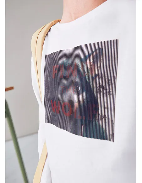 Camiseta m/l lenticular hd - Nata    | MAYORAL