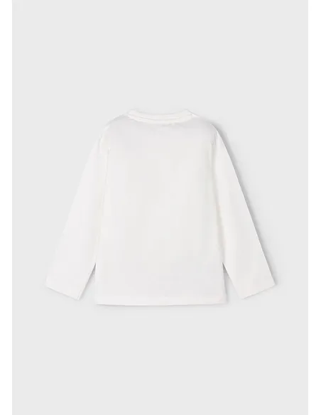 Camiseta m/l embossed - Nata    | MAYORAL