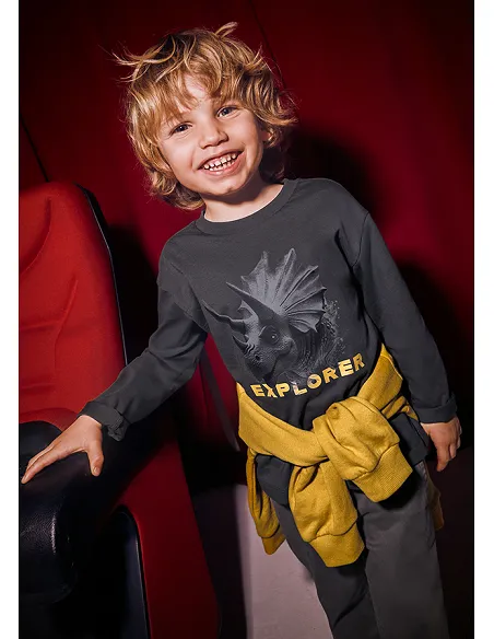 Camiseta m/l "explorer" - Pizarra   | MAYORAL