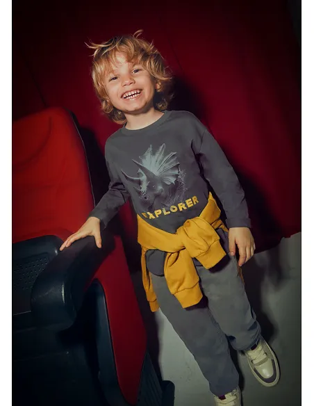 Camiseta m/l "explorer" - Pizarra   | MAYORAL