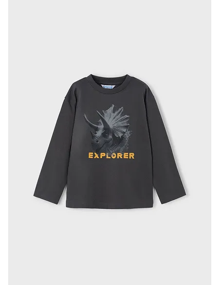 Camiseta m/l "explorer" - Pizarra   | MAYORAL