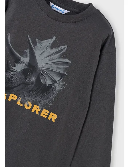 Camiseta m/l "explorer" - Pizarra   | MAYORAL