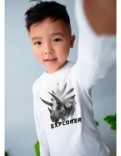 Camiseta m/l "explorer" - Nata    | MAYORAL