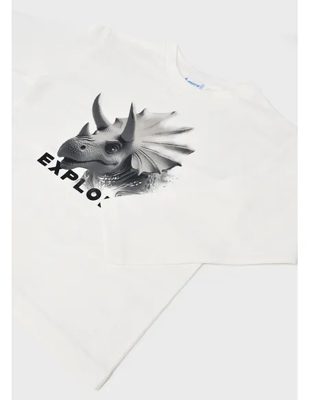 Camiseta m/l "explorer" - Nata    | MAYORAL