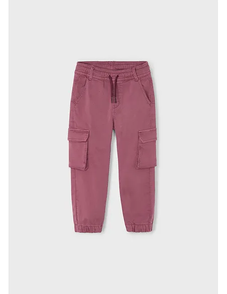 Pantalon cargo soft - Berenjena  | MAYORAL
