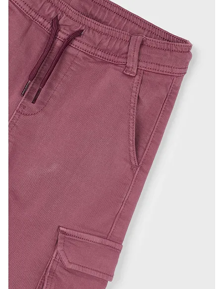 Pantalon cargo soft - Berenjena  | MAYORAL