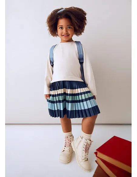 Vestido combinado rayas - Arena    | MAYORAL