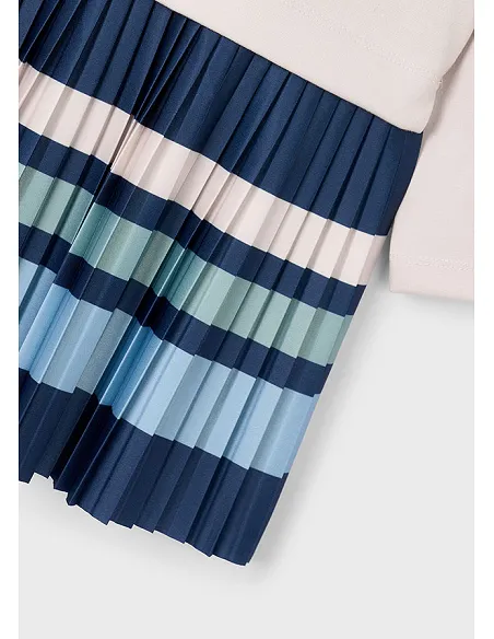 Vestido combinado rayas - Arena    | MAYORAL