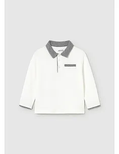 Polo m/l contrastes - Nata      
