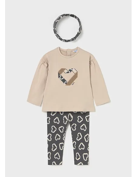 Conj. leggings con diadema - Plomo    | MAYORAL