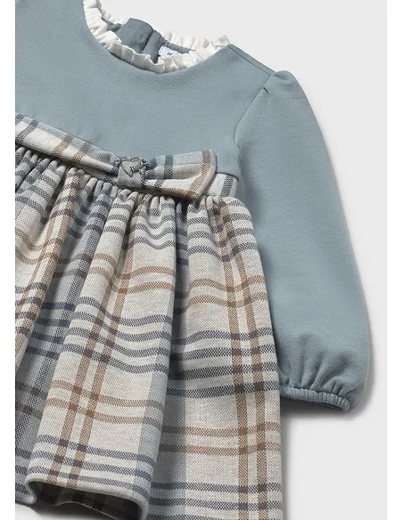 Vestido cuadros combinado - Blue bell  | MAYORAL