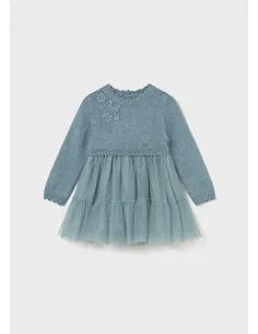 Vestido combinado tricot - Blue b mez | MAYORAL