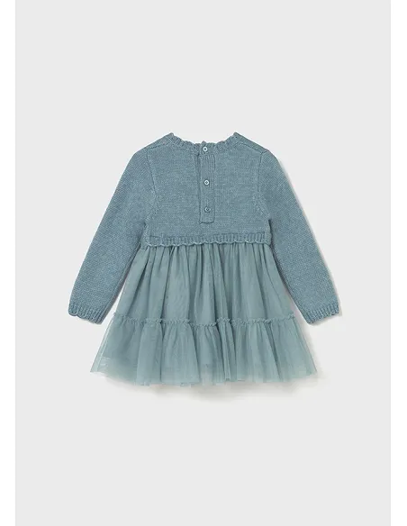 Vestido combinado tricot - Blue b mez | MAYORAL