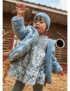 Vestido terciopelo estampado - Blue bell  | MAYORAL