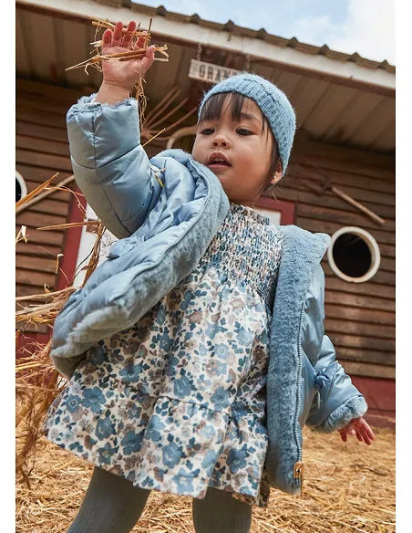 Vestido terciopelo estampado - Blue bell  | MAYORAL