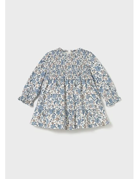 Vestido terciopelo estampado - Blue bell  | MAYORAL