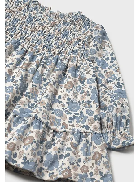 Vestido terciopelo estampado - Blue bell  | MAYORAL