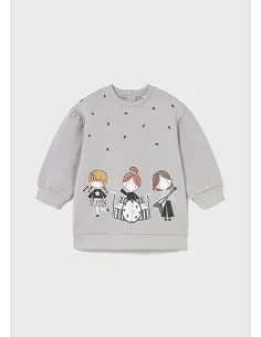 Vestido felpa grafica - Perla    | MAYORAL